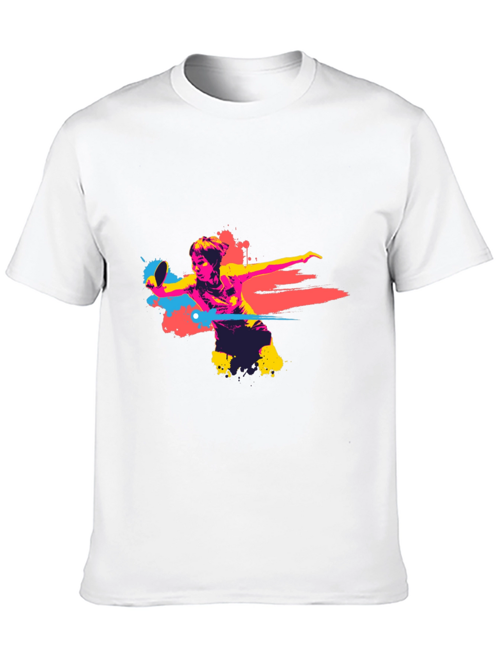 Abstract Table Tennis Player Graphic T-Shirt