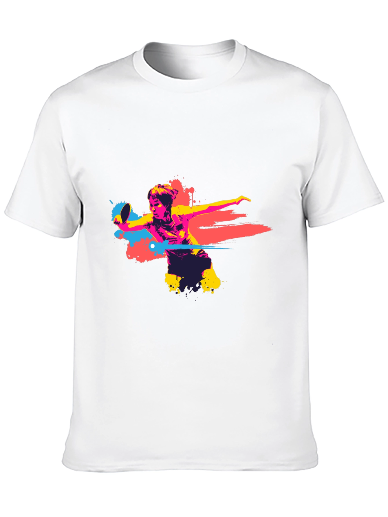 Abstract Table Tennis Player Graphic T-Shirt