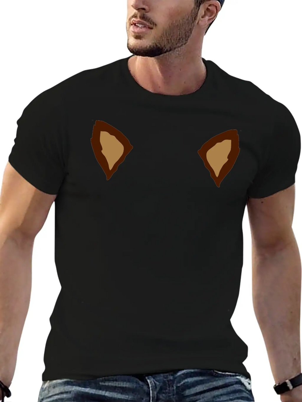 2 Animal Ears Classic Crew Neck Graphic Tee – Everyday Minimal Look