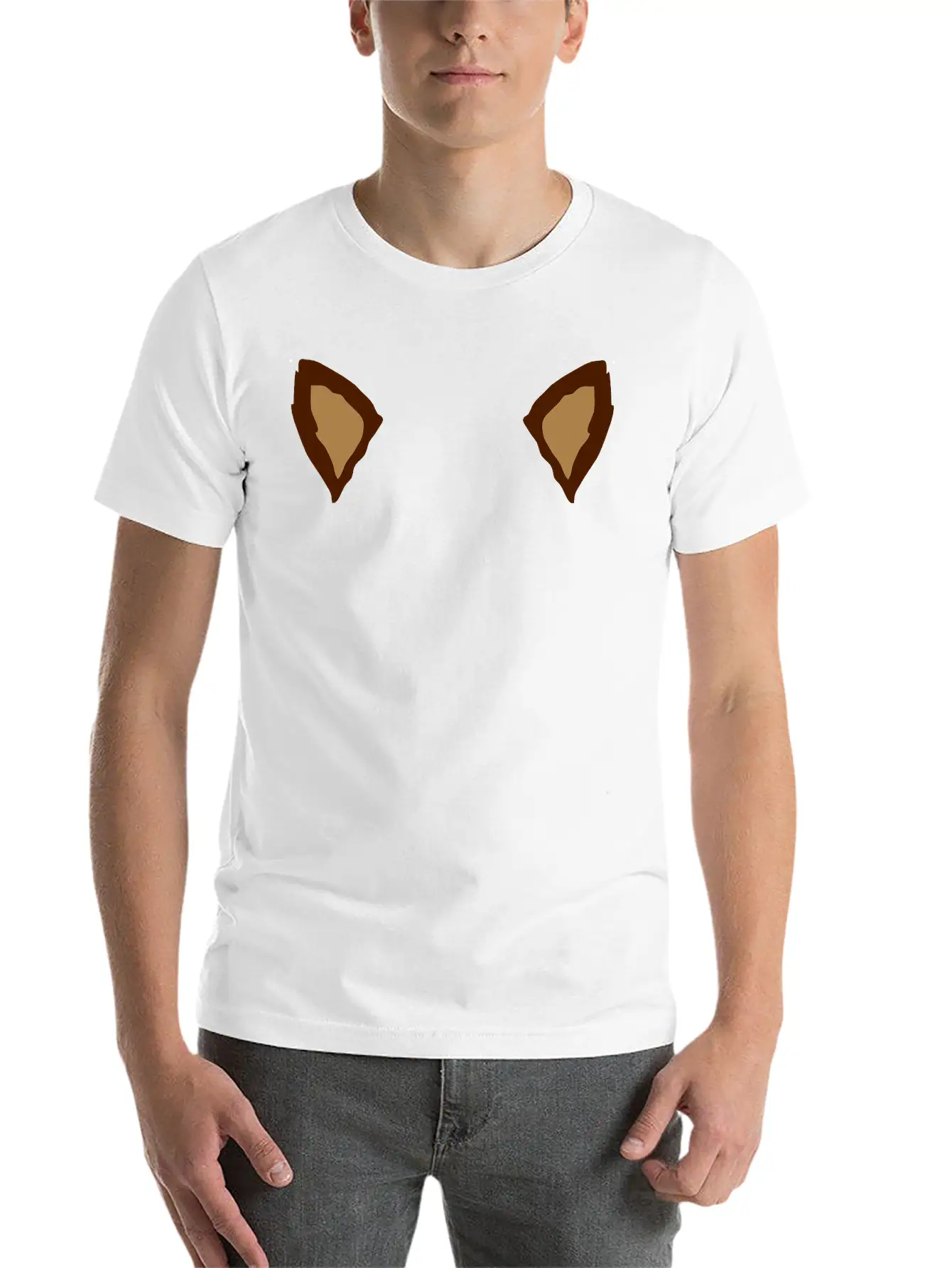 2 Animal Ears Classic Crew Neck Graphic Tee – Everyday Minimal Look