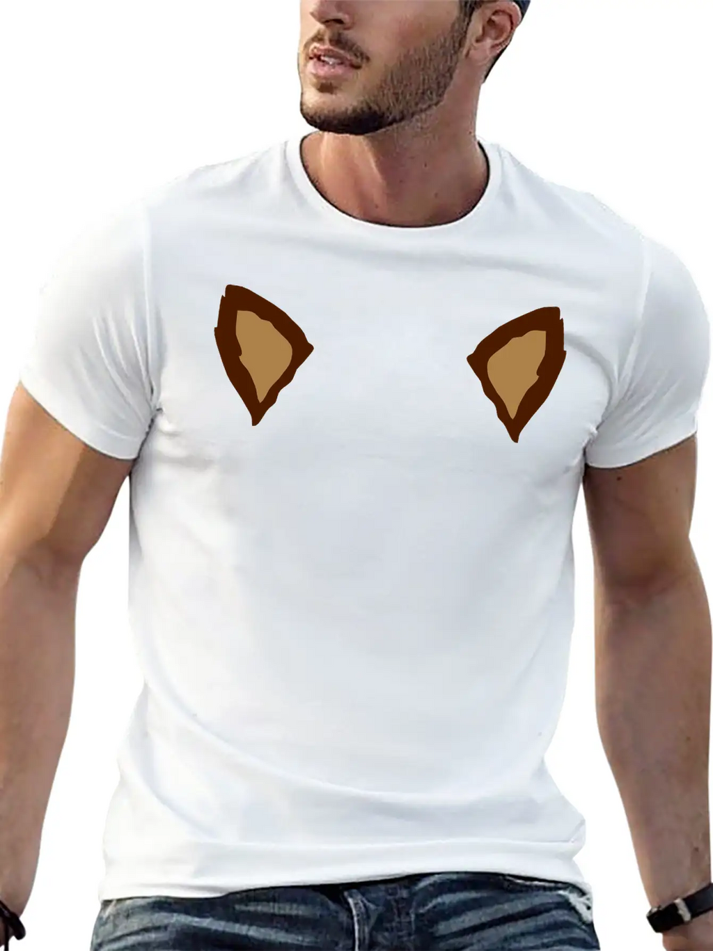 2 Animal Ears Classic Crew Neck Graphic Tee – Everyday Minimal Look