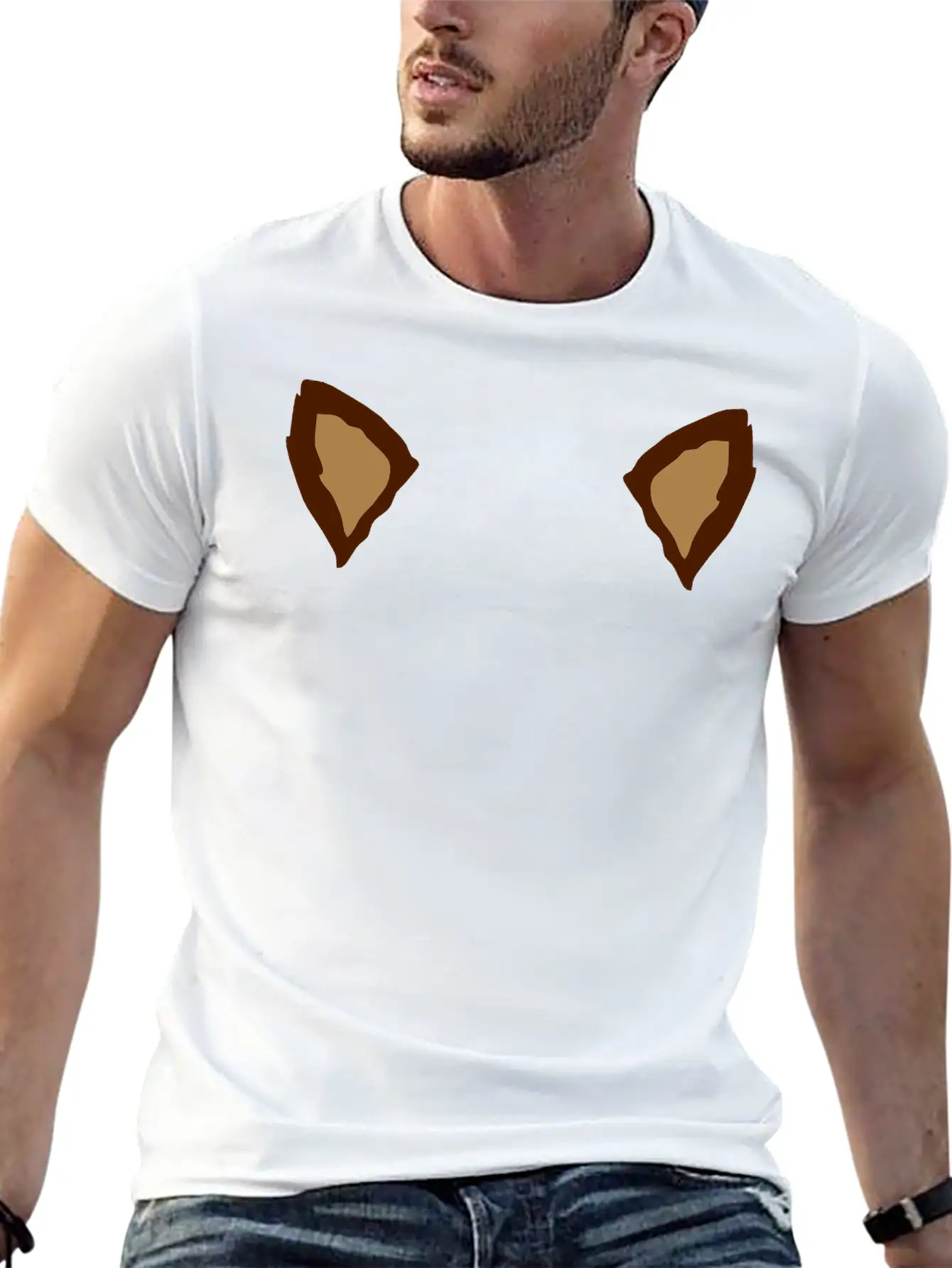 2 Animal Ears Classic Crew Neck Graphic Tee – Everyday Minimal Look