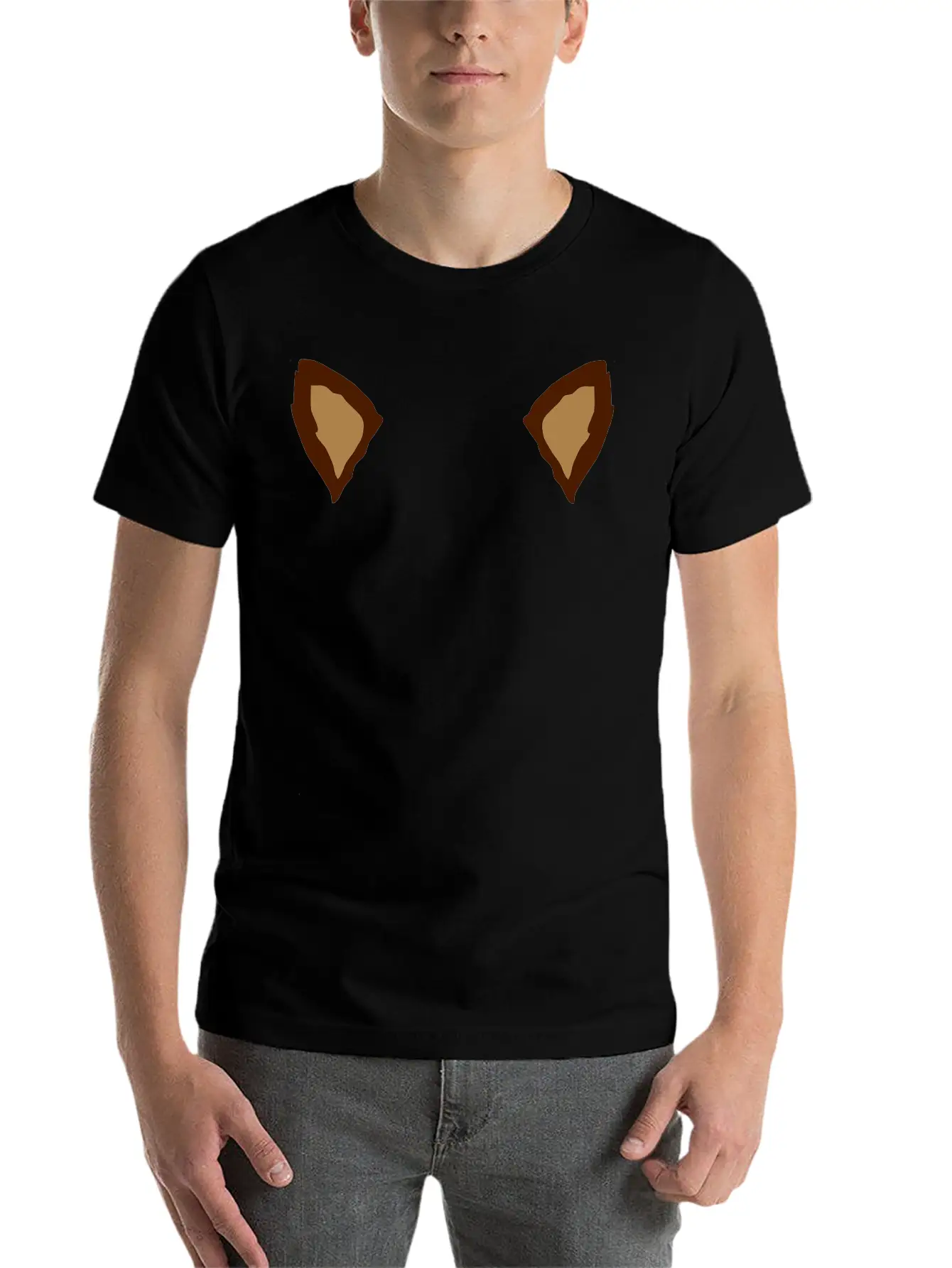 2 Animal Ears Classic Crew Neck Graphic Tee – Everyday Minimal Look