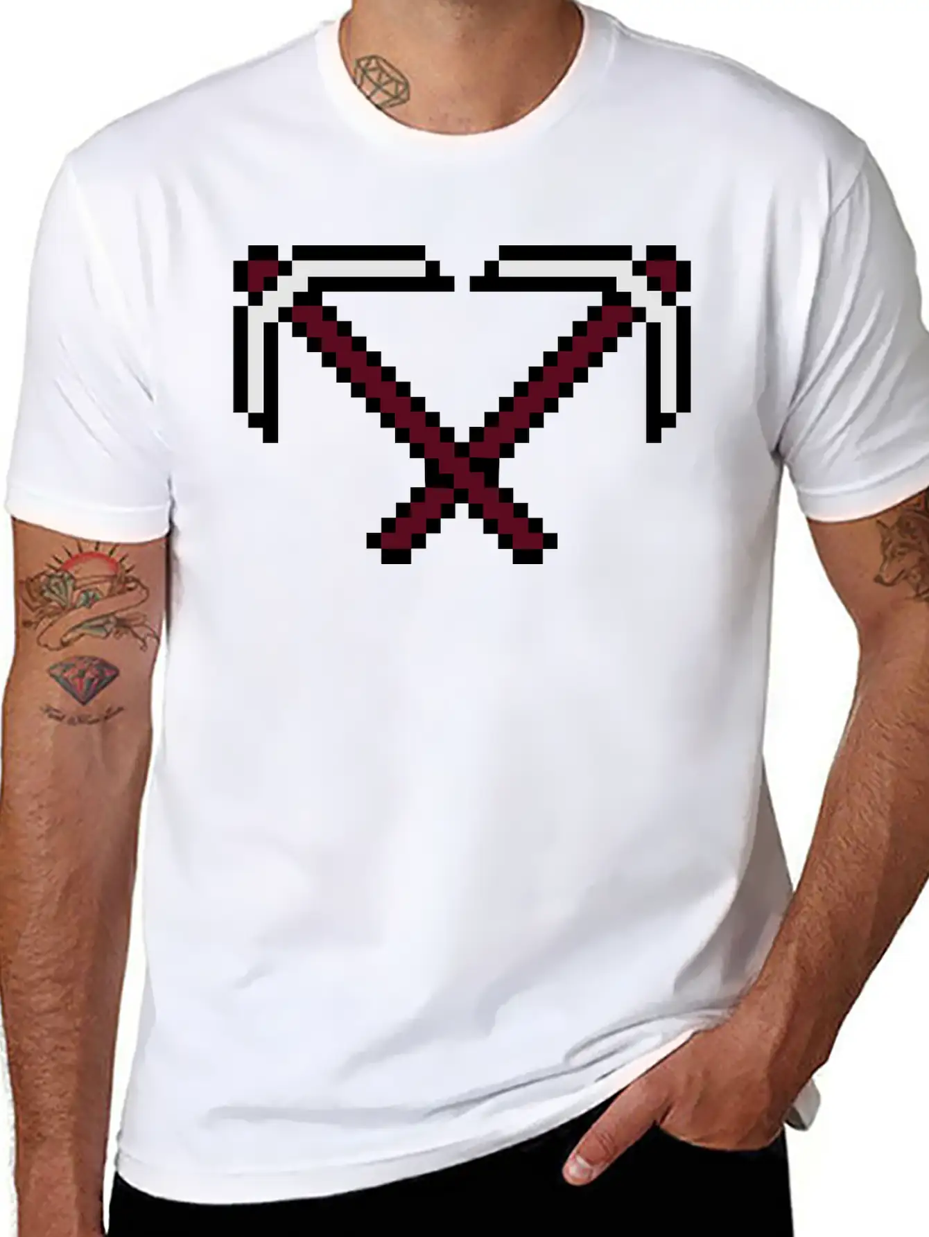 2 Cross Pixel Retro Computer Game Build Gamer Game Breathable Graphic T-Shirt – Perfect For Casual Days
