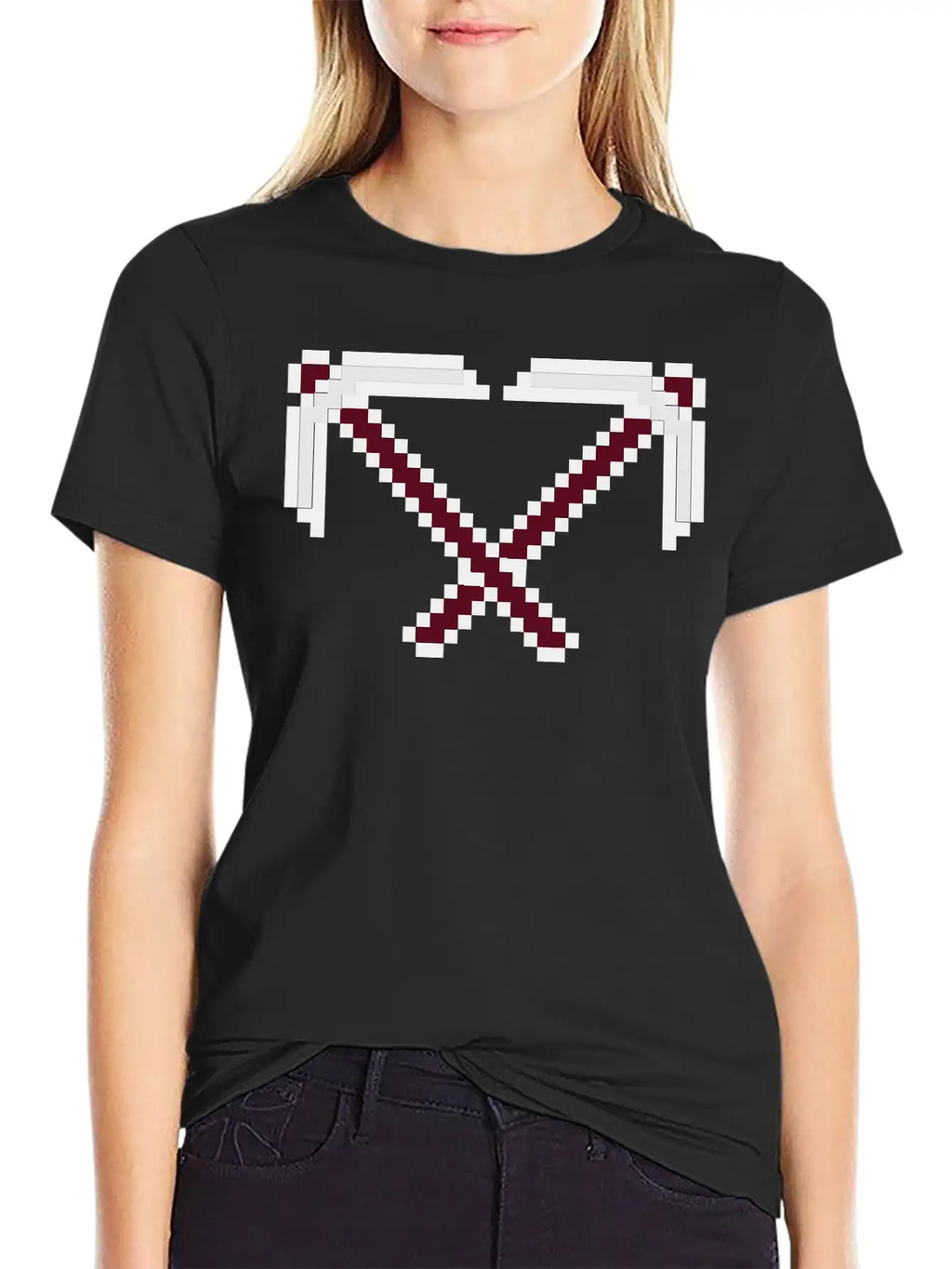 2 Cross Pixel Retro Computer Game Build Gamer Game Breathable Graphic T-Shirt – Perfect For Casual Days