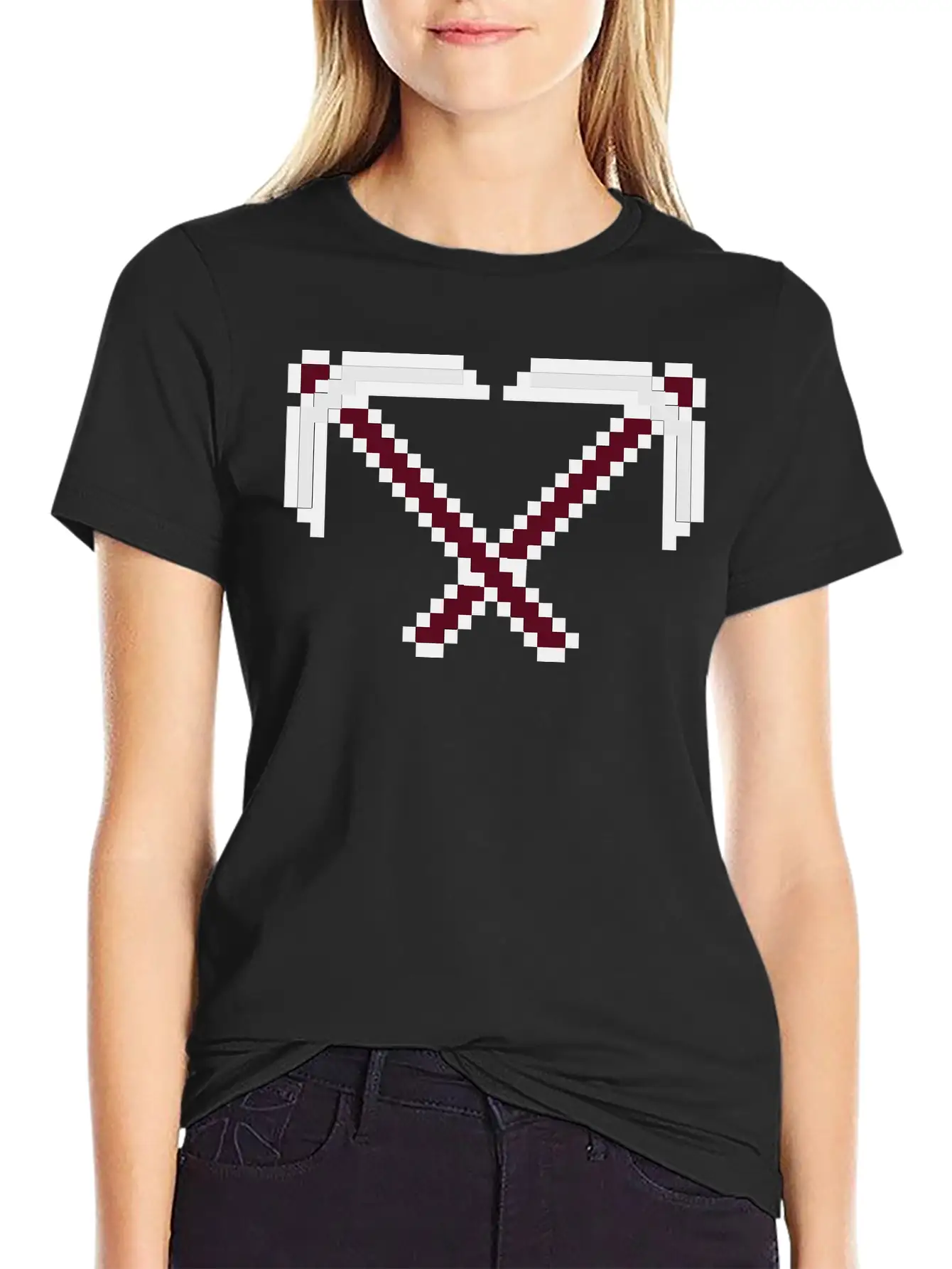2 Cross Pixel Retro Computer Game Build Gamer Game Breathable Graphic T-Shirt – Perfect For Casual Days