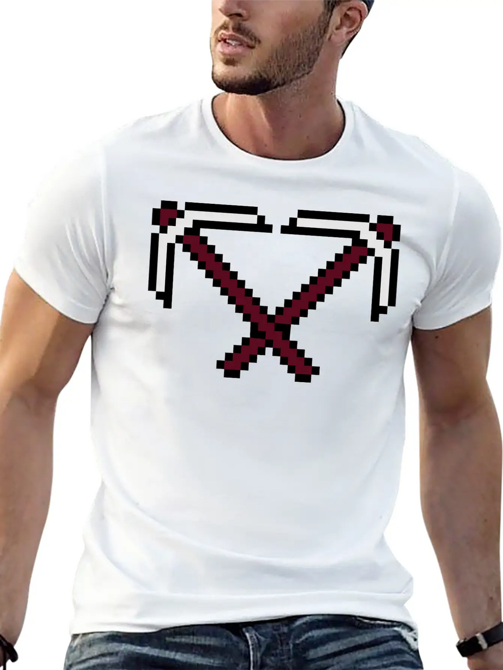 2 Cross Pixel Retro Computer Game Build Gamer Game Breathable Graphic T-Shirt – Perfect For Casual Days
