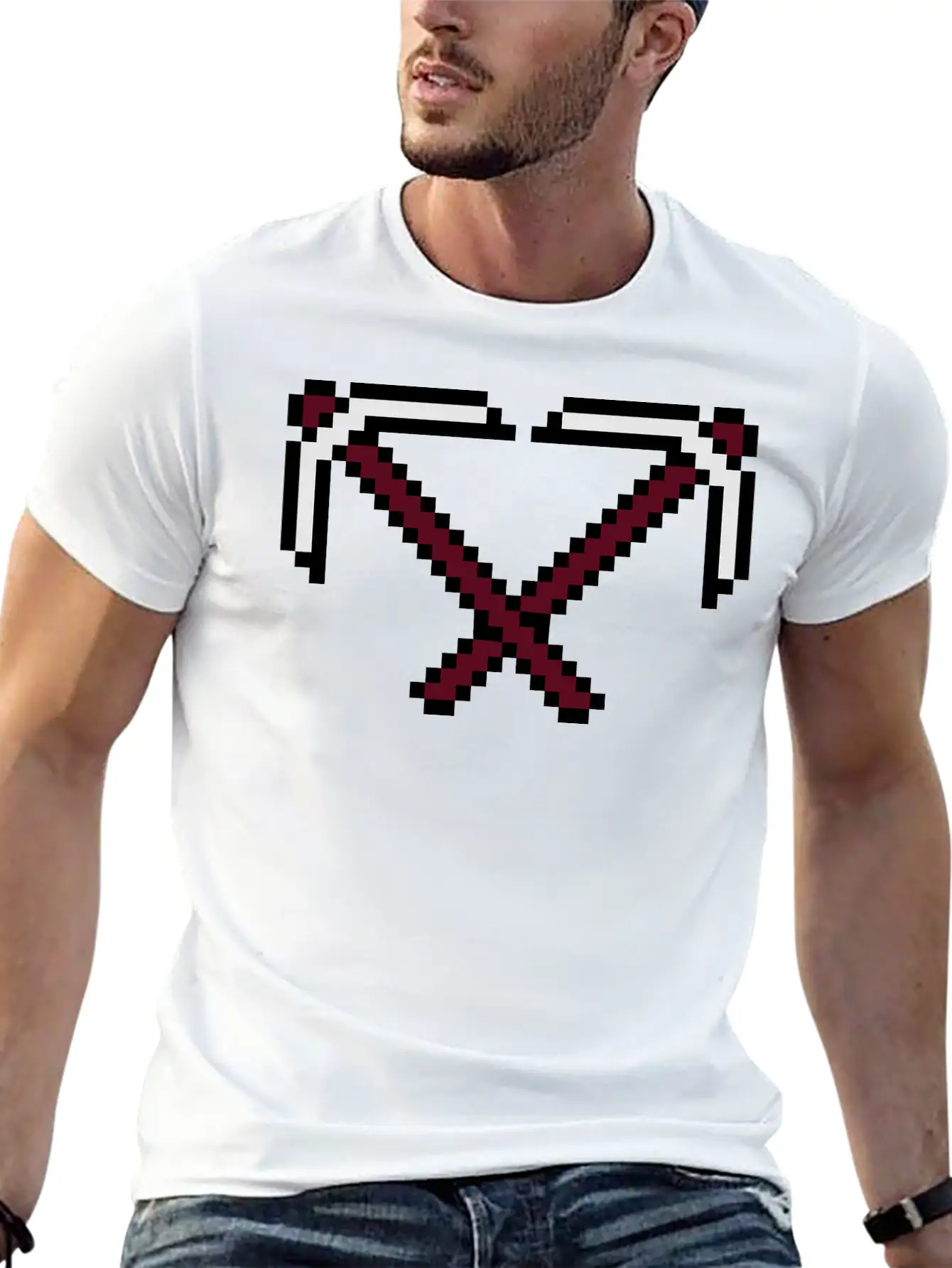 2 Cross Pixel Retro Computer Game Build Gamer Game Breathable Graphic T-Shirt – Perfect For Casual Days