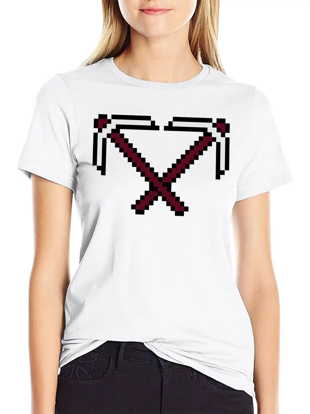 2 Cross Pixel Retro Computer Game Build Gamer Game Breathable Graphic T-Shirt – Perfect For Casual Days