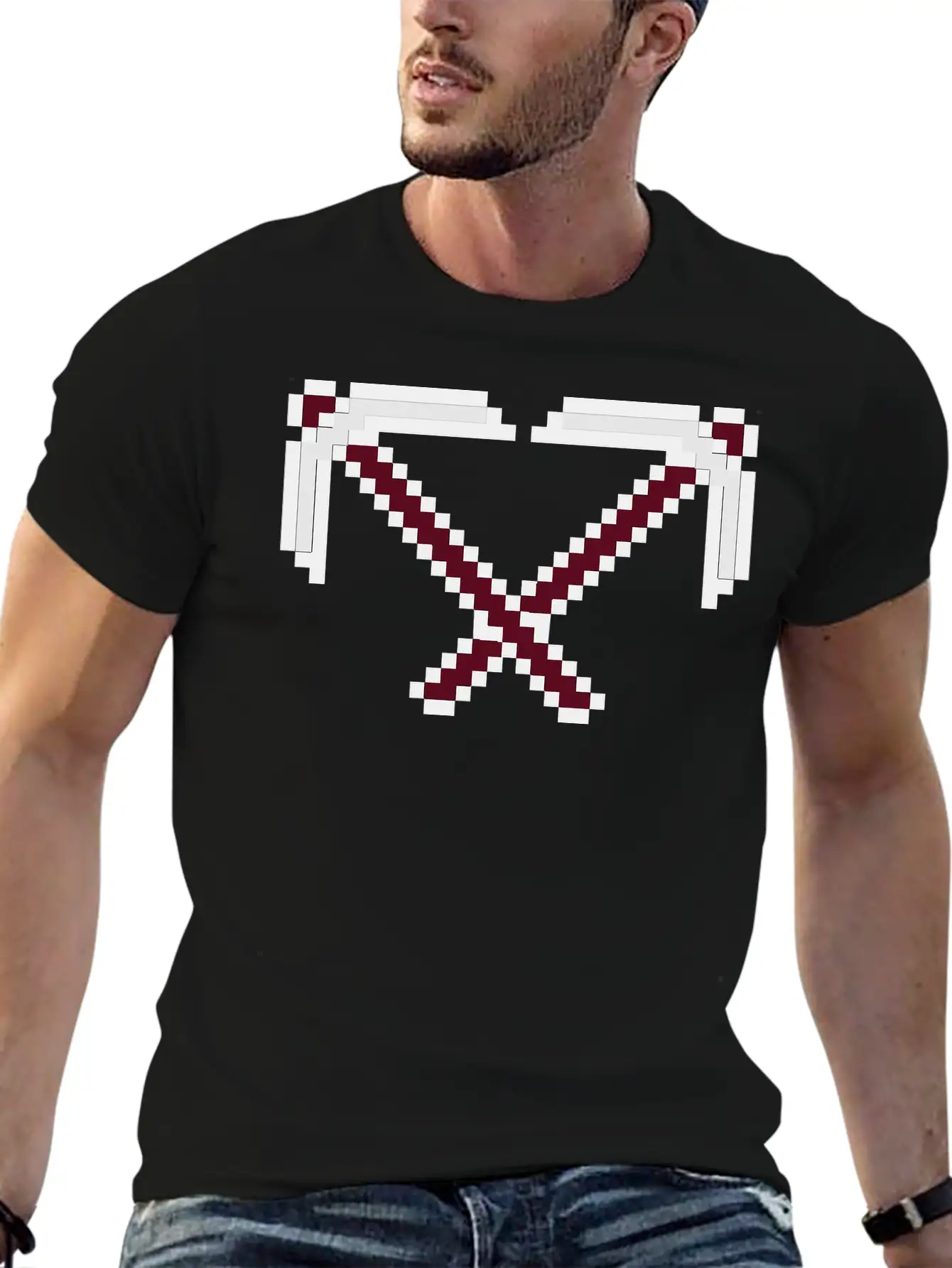 2 Cross Pixel Retro Computer Game Build Gamer Game Breathable Graphic T-Shirt – Perfect For Casual Days