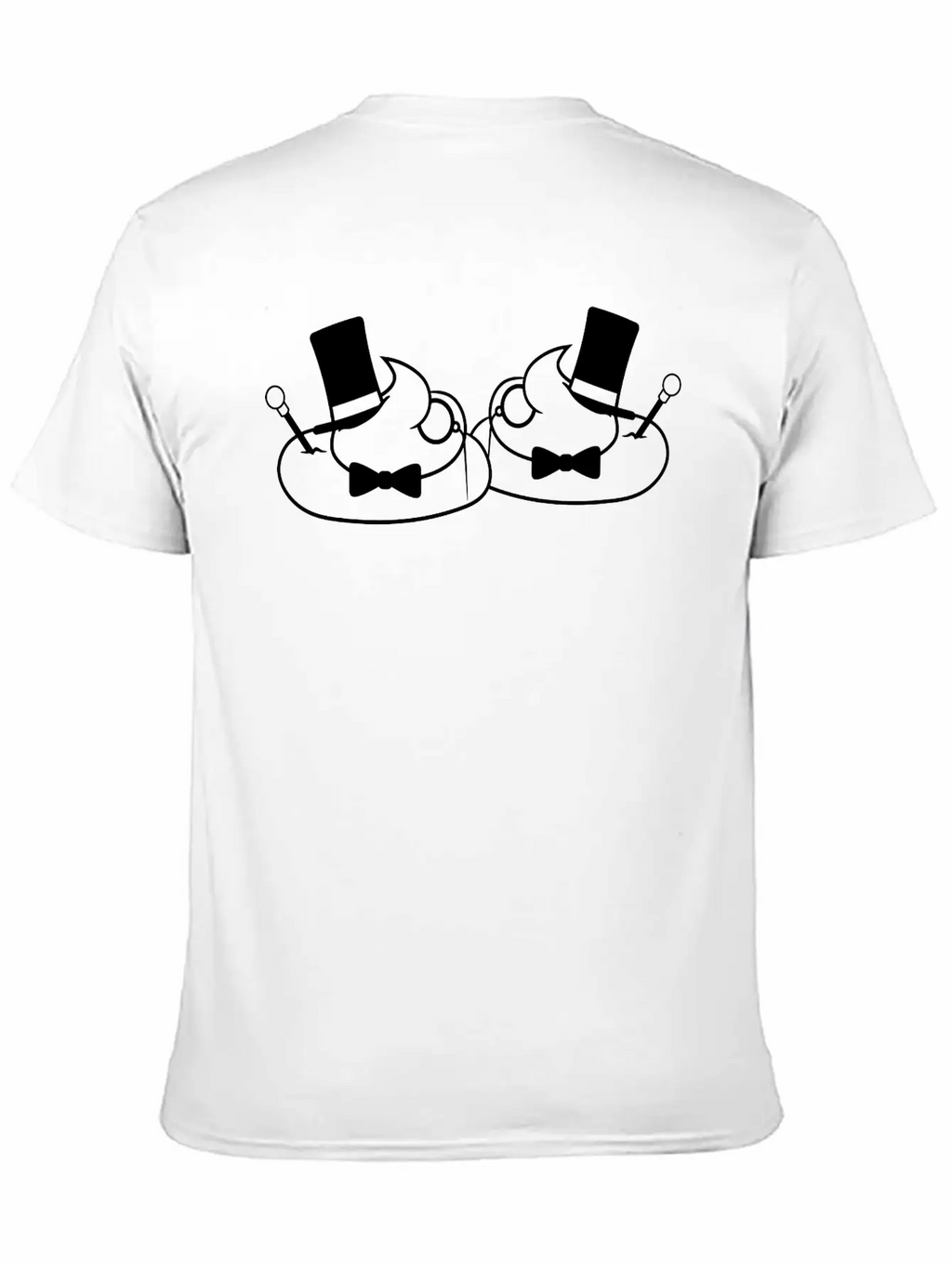 2 Friends Team Sir Mr Gentlemen Cylinder Hat Monoc Unisex Short Sleeve Soft Cotton T-Shirt – Casual Everyday Wear