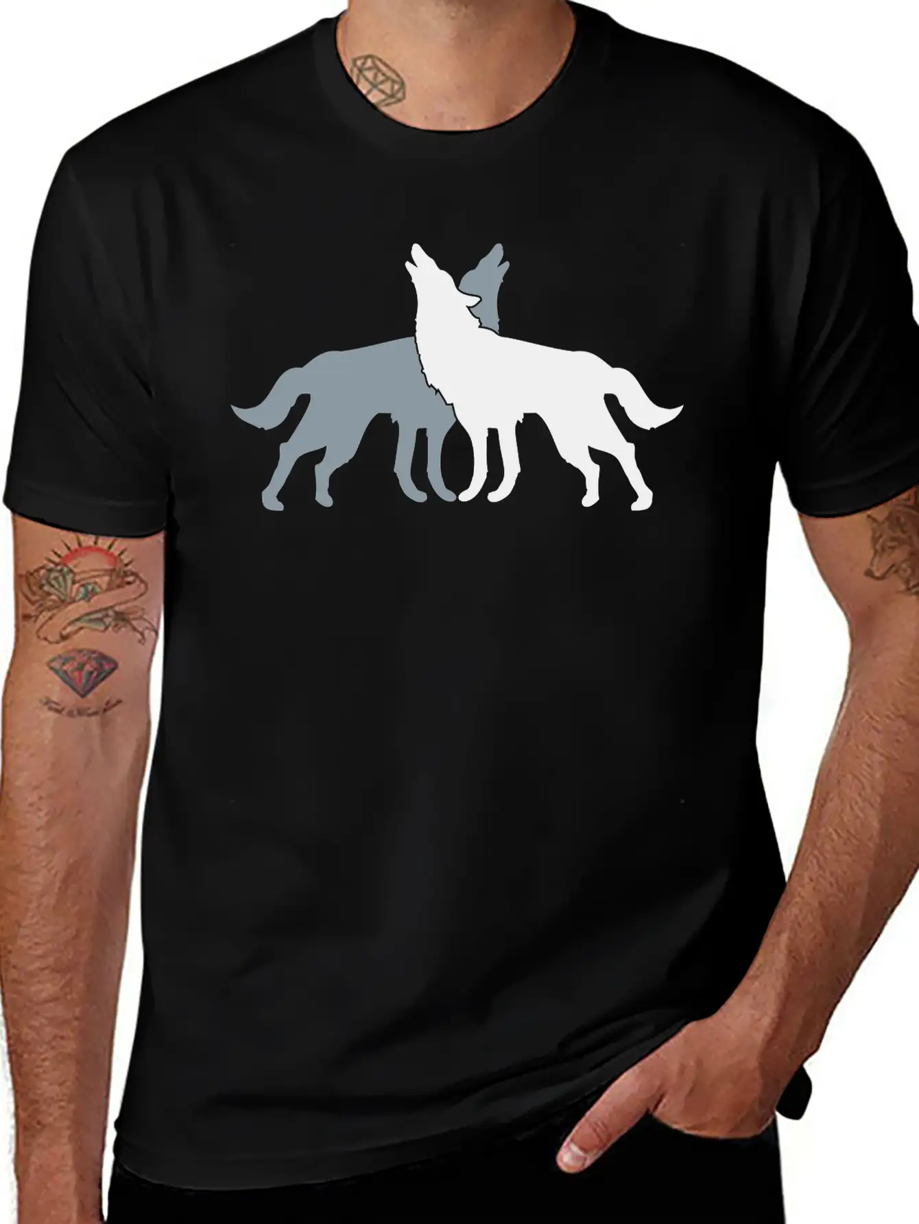 2 Wolf Dogs Unisex Casual T-Shirt – Clean Design For Daily Comfort