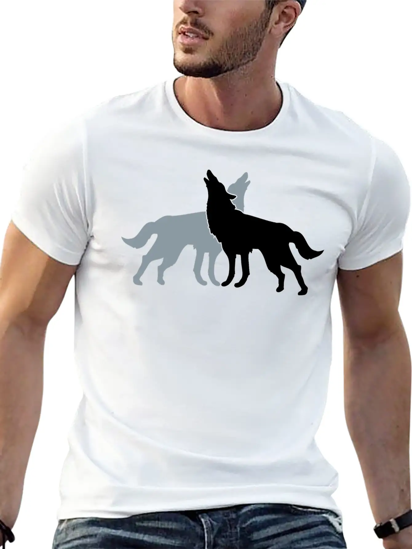 2 Wolf Dogs Unisex Casual T-Shirt – Clean Design For Daily Comfort