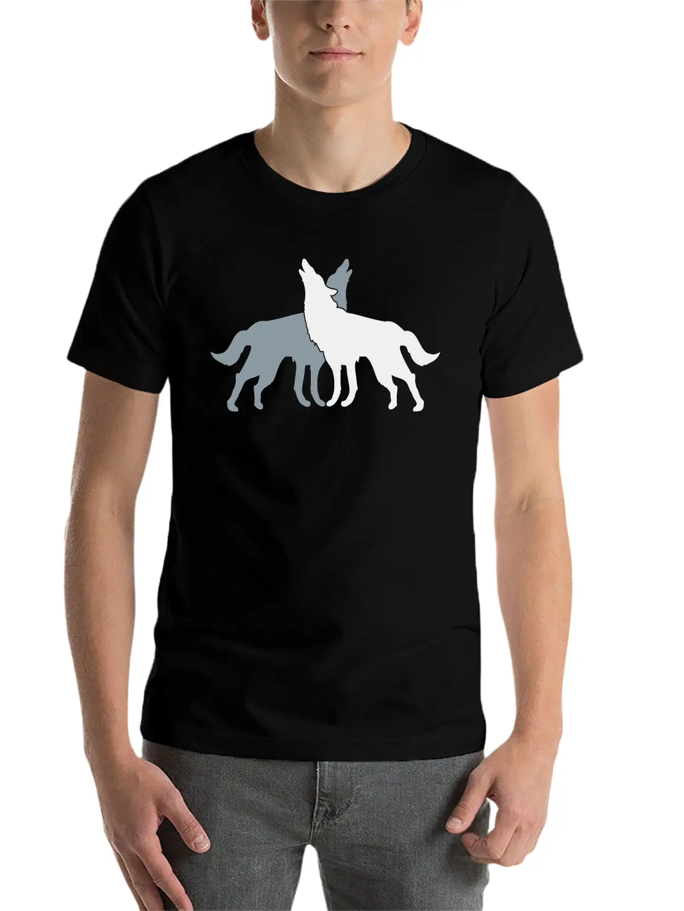 2 Wolf Dogs Unisex Casual T-Shirt – Clean Design For Daily Comfort