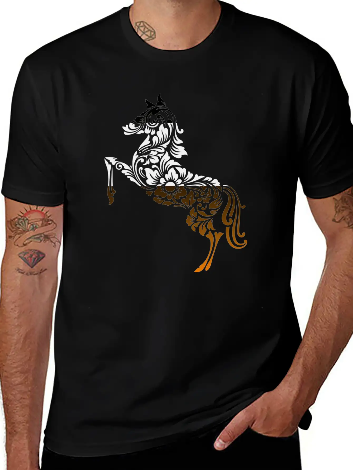 2014 Horse Ornament Decor Classic Cotton Tee – Unisex Comfort For Any Season