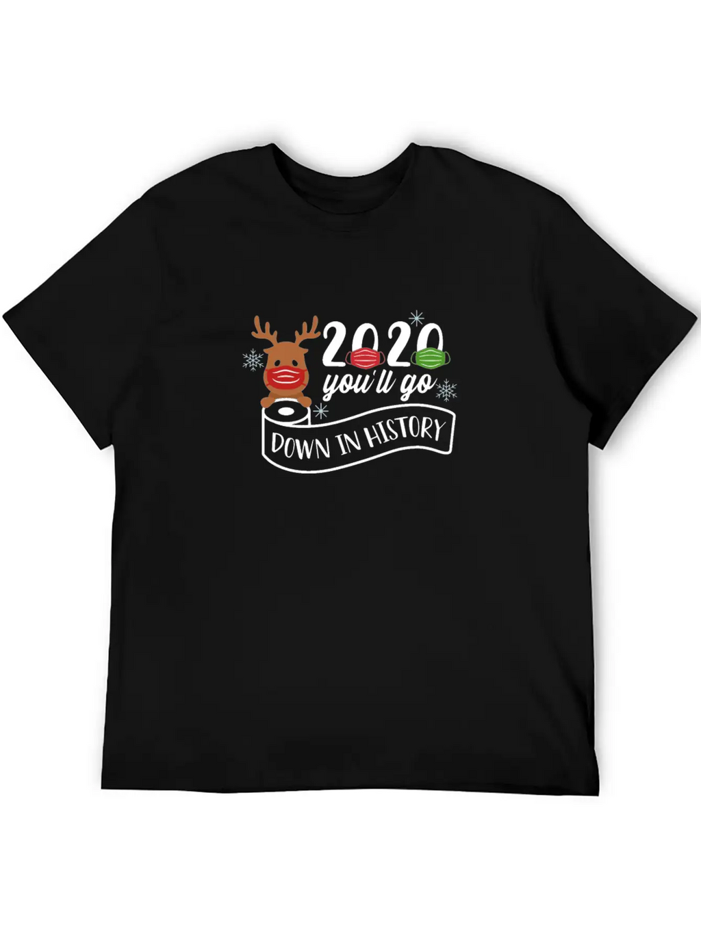 2020 Toilet Paper Mask Reindeer Unisex Cotton Tee – Relaxed Fit For Any Occasion
