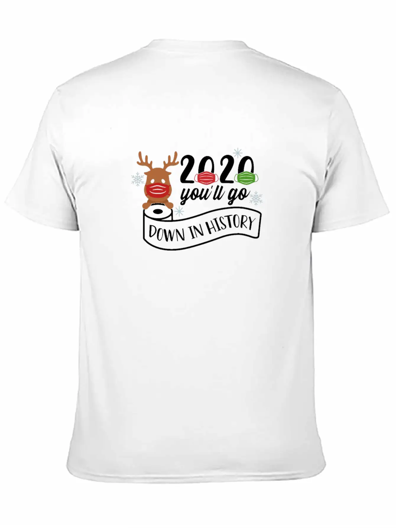 2020 Toilet Paper Mask Reindeer Unisex Cotton Tee – Relaxed Fit For Any Occasion