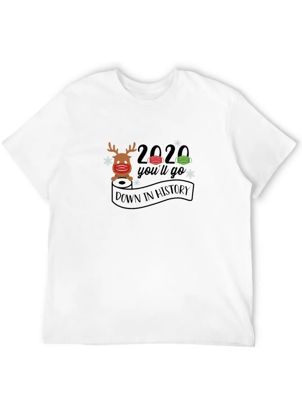 2020 Toilet Paper Mask Reindeer Unisex Cotton Tee – Relaxed Fit For Any Occasion