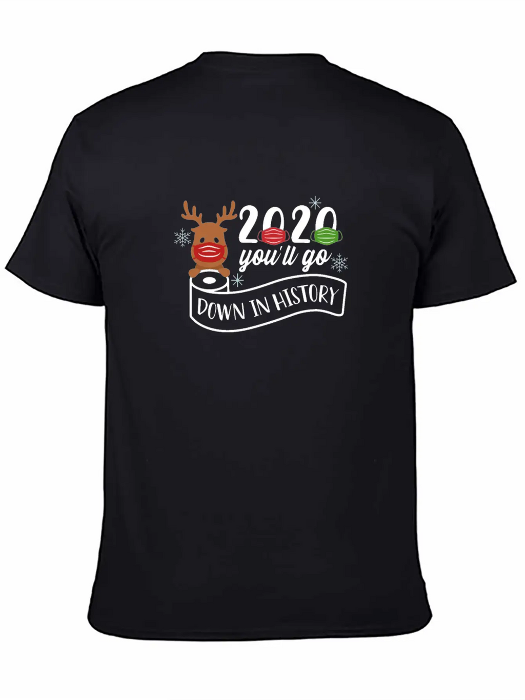 2020 Toilet Paper Mask Reindeer Unisex Cotton Tee – Relaxed Fit For Any Occasion