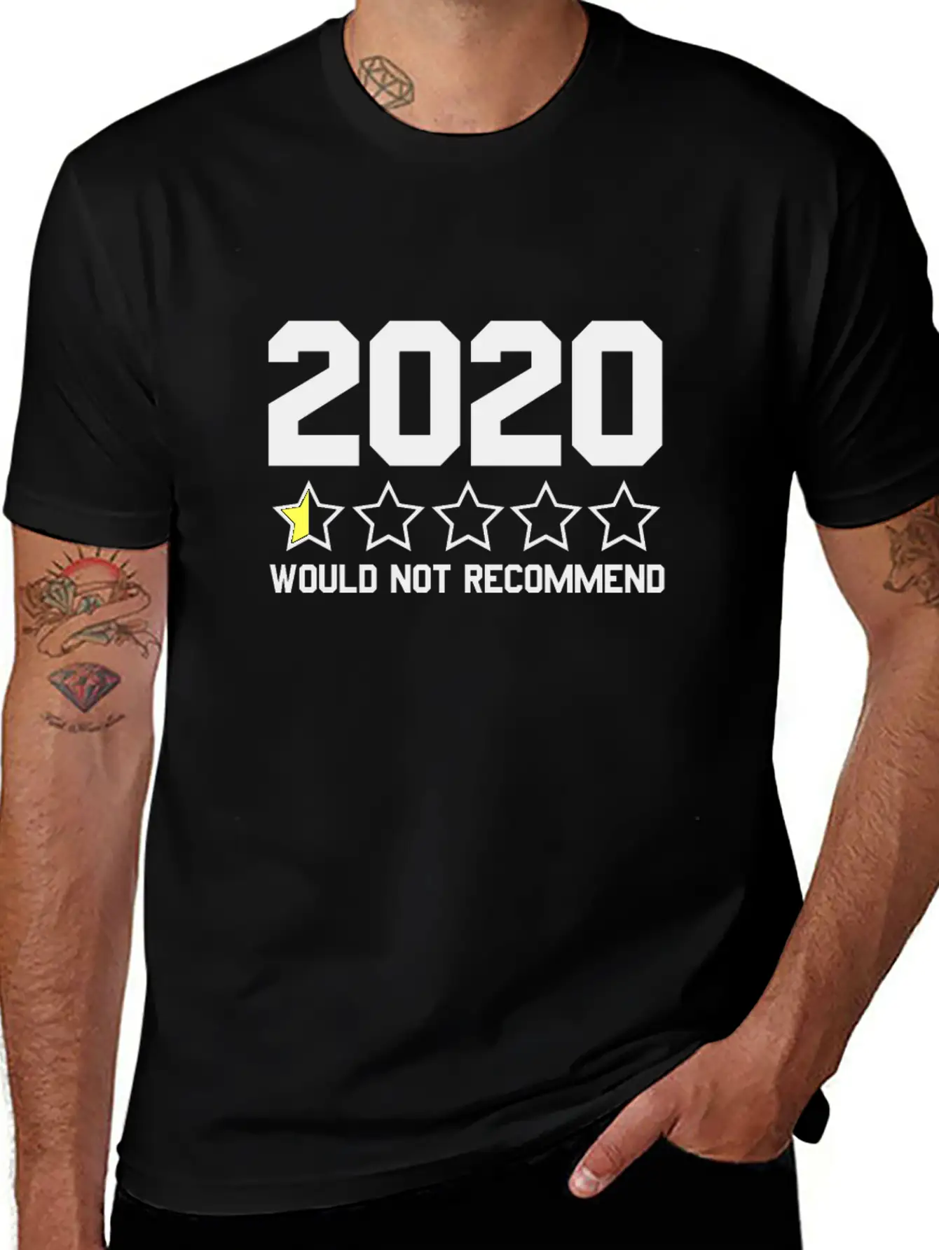2020 Would Not Recommend 2020 Review Half-Star Classic Fit Graphic Tee For Daily Comfort – Unisex Cotton Shirt