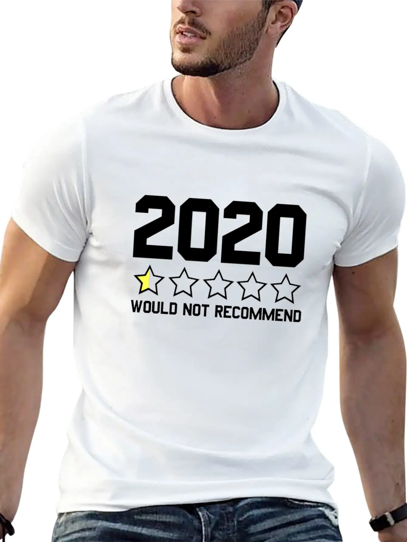 2020 Would Not Recommend 2020 Review Half-Star Classic Fit Graphic Tee For Daily Comfort – Unisex Cotton Shirt