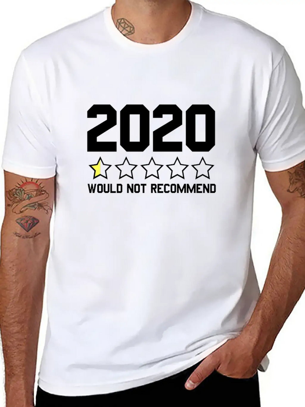 2020 Would Not Recommend 2020 Review Half-Star Classic Fit Graphic Tee For Daily Comfort – Unisex Cotton Shirt