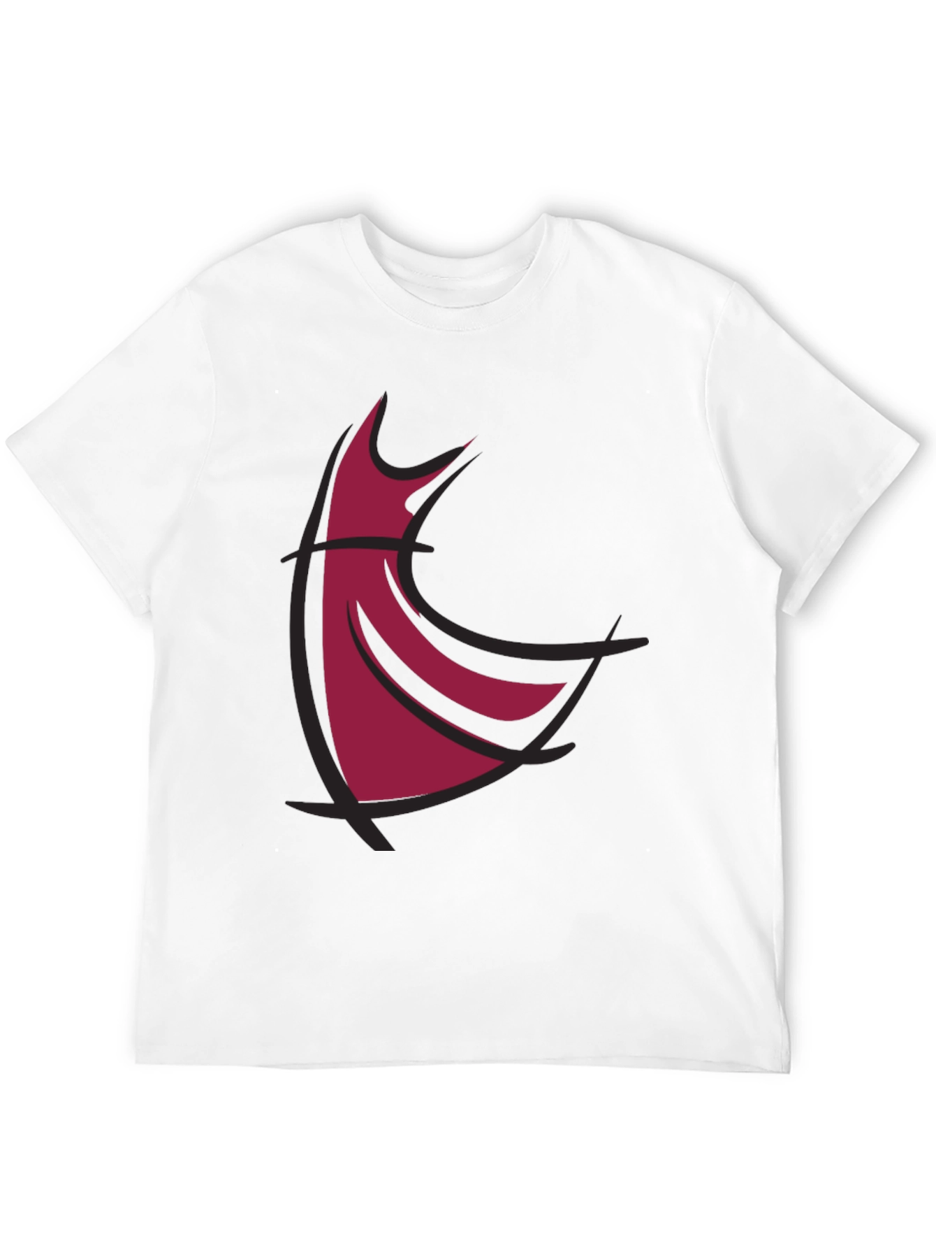 Abstract Dress Graphic Tee - Stylish Casual Wear