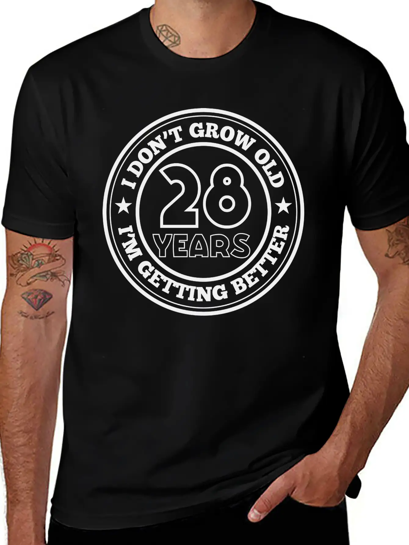 28 Years Old I Am Getting Better Essential Unisex Summer Tee – Soft Cotton Casual Fit