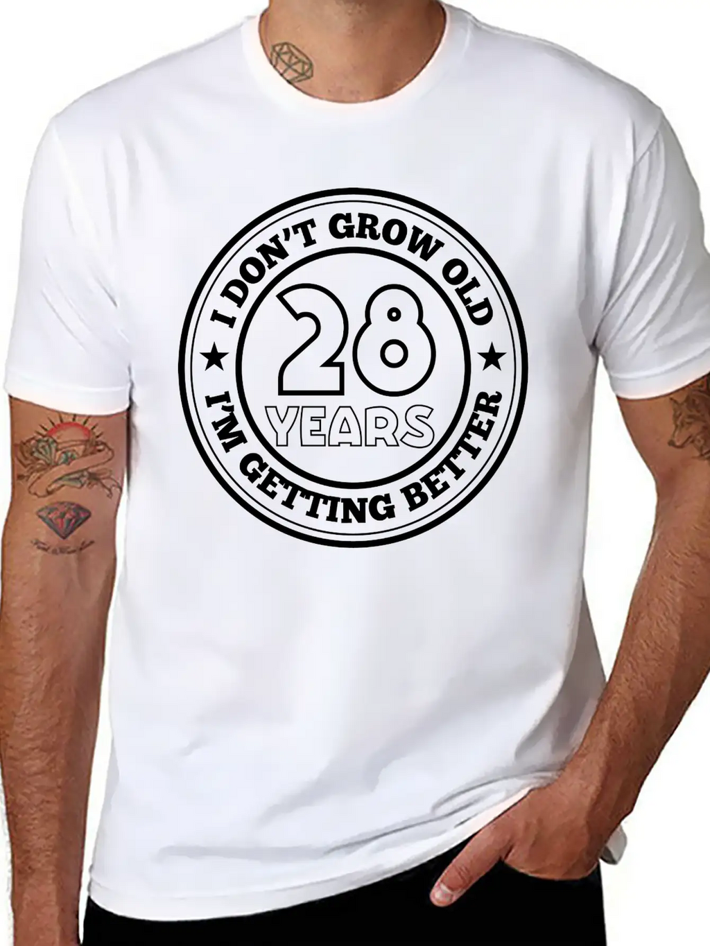 28 Years Old I Am Getting Better Essential Unisex Summer Tee – Soft Cotton Casual Fit
