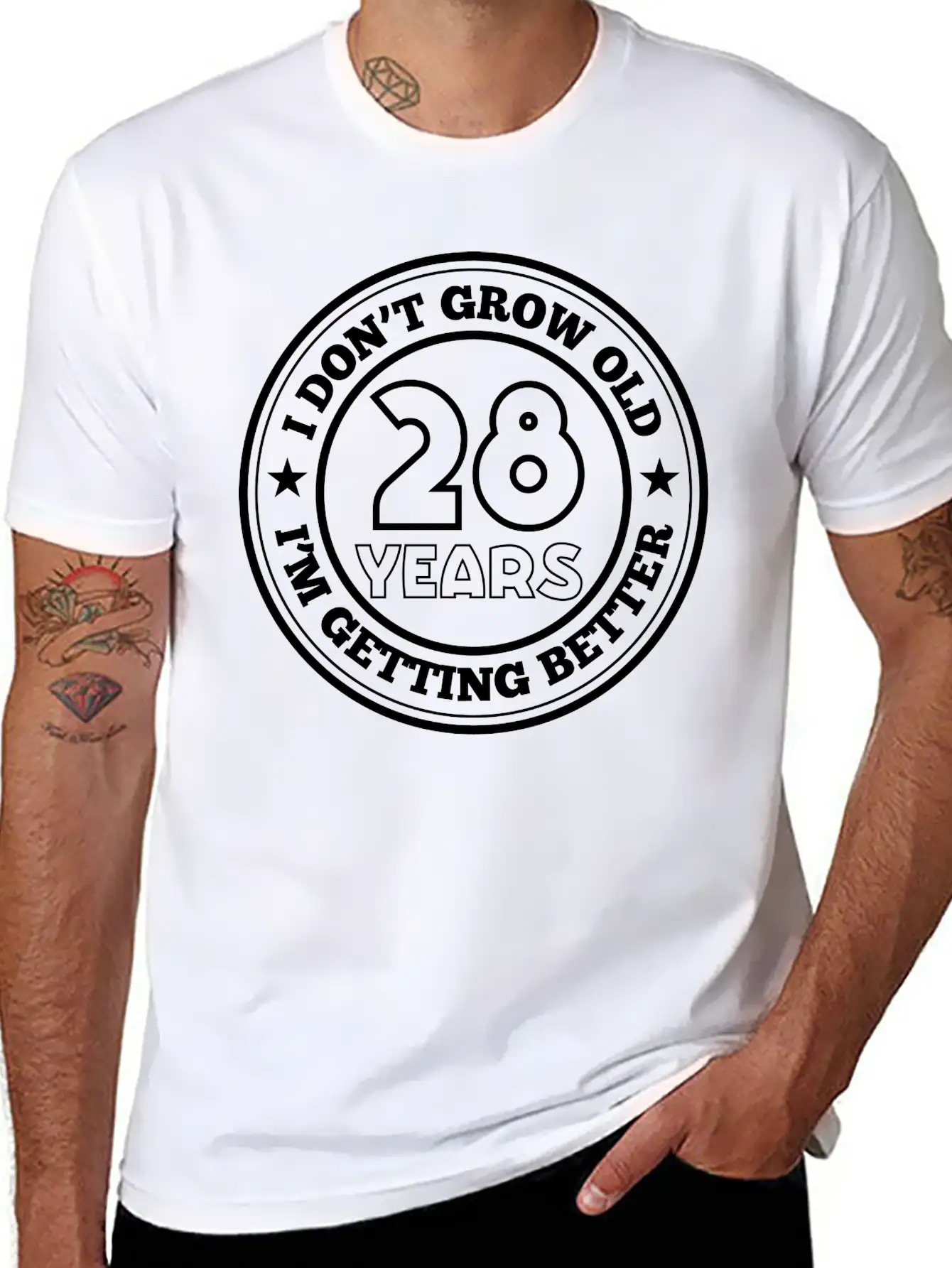28 Years Old I Am Getting Better Essential Unisex Summer Tee – Soft Cotton Casual Fit