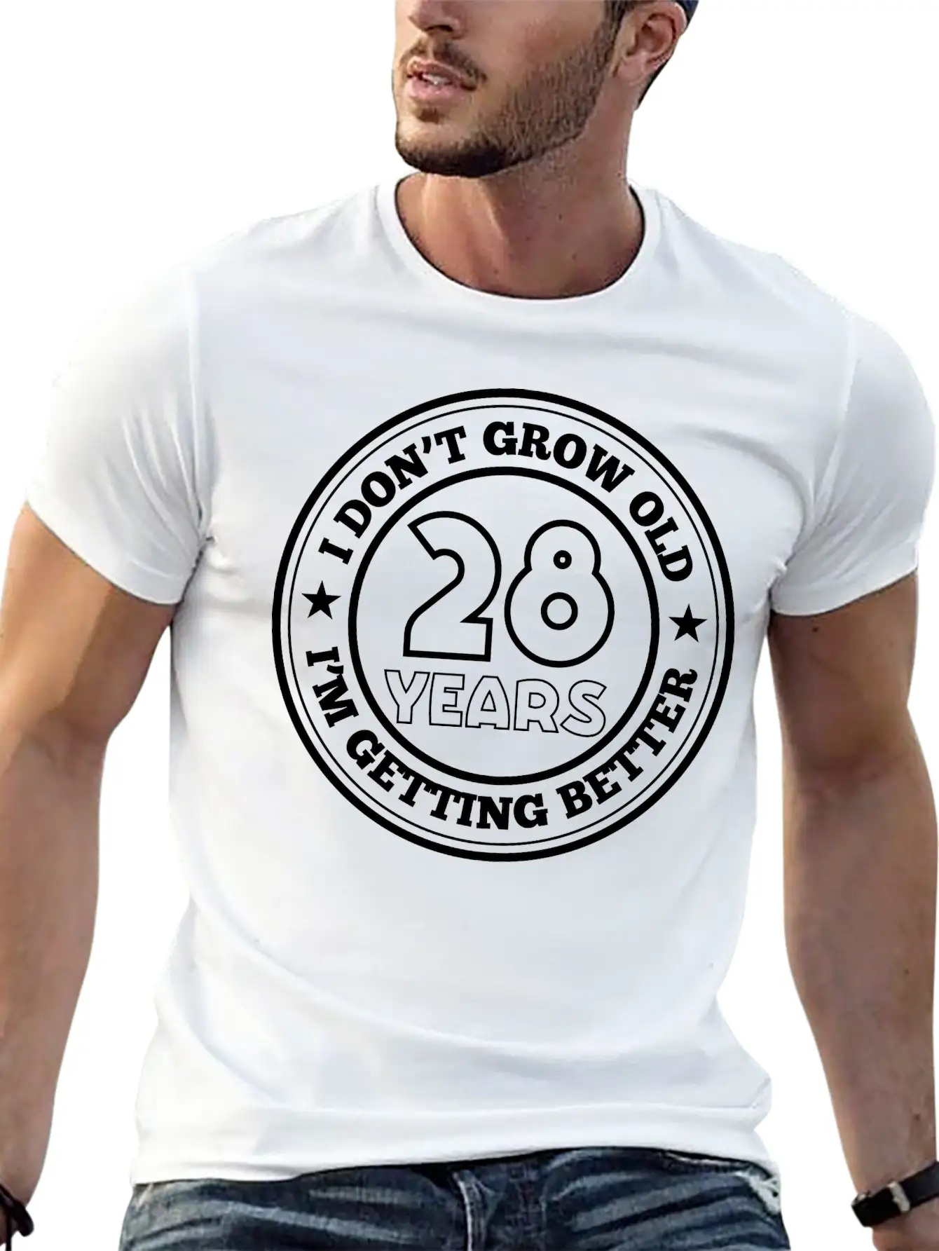 28 Years Old I Am Getting Better Essential Unisex Summer Tee – Soft Cotton Casual Fit