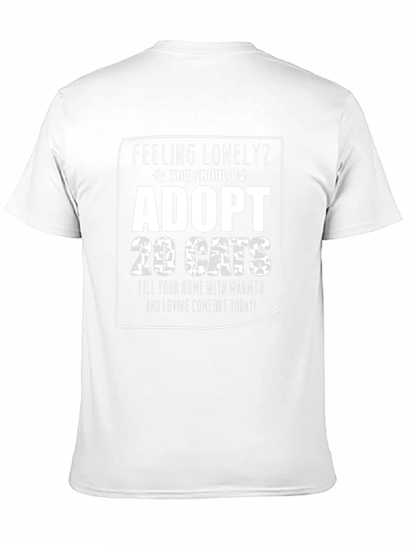 Adopt 19 Cats Funny Graphic Tee