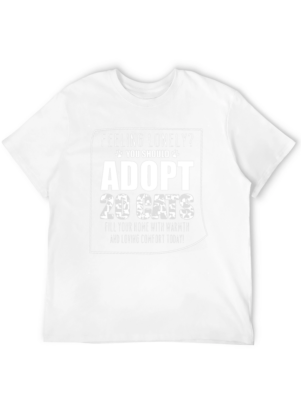 Adopt 19 Cats Funny Graphic Tee