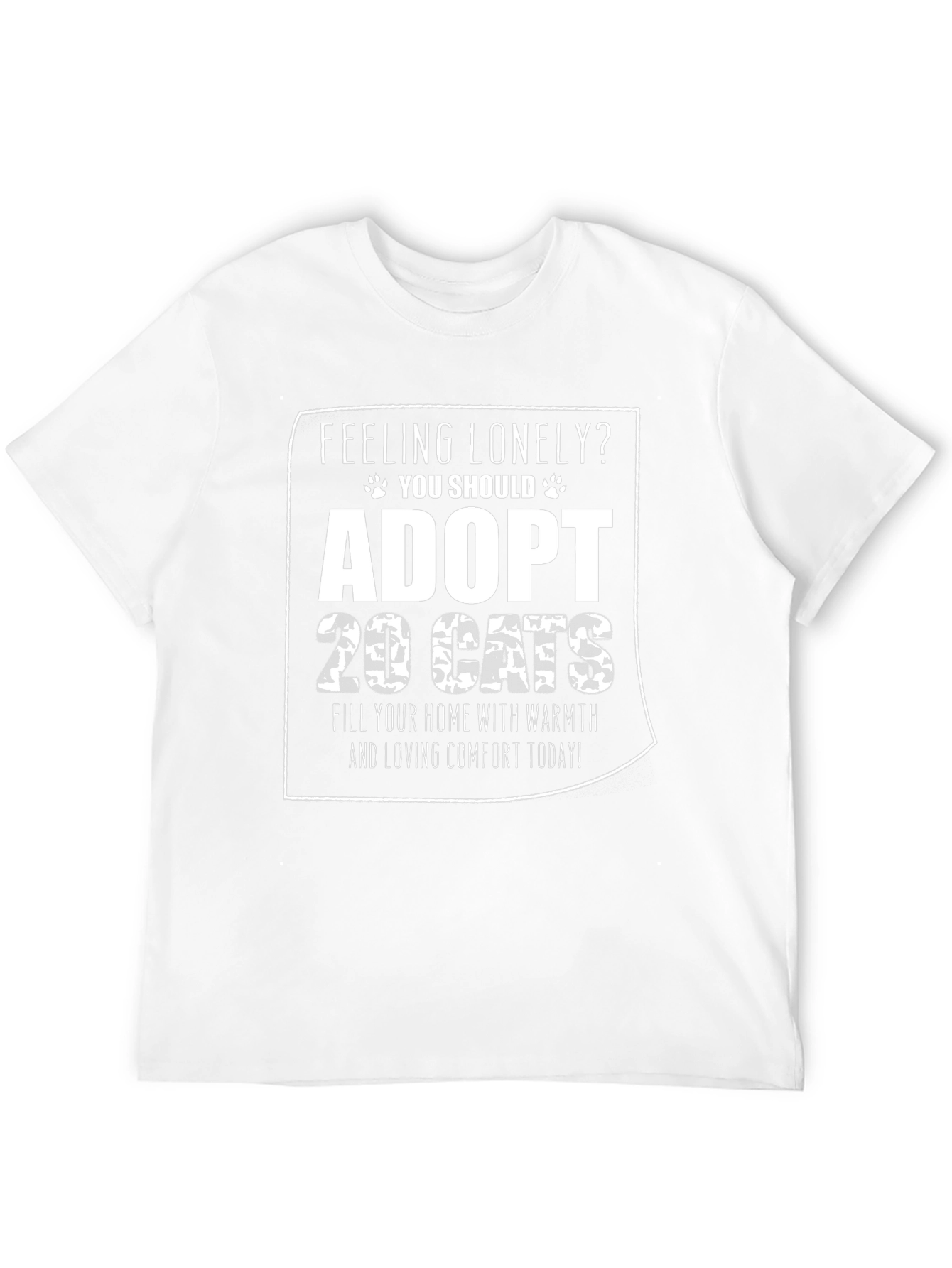 Adopt 19 Cats Funny Graphic Tee