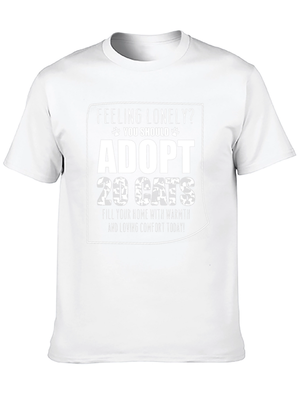 Adopt 19 Cats Funny Graphic Tee