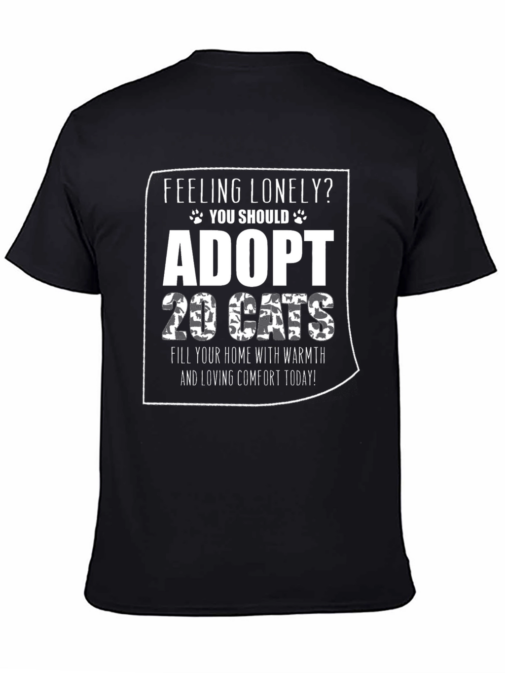 Adopt 19 Cats Funny Graphic Tee
