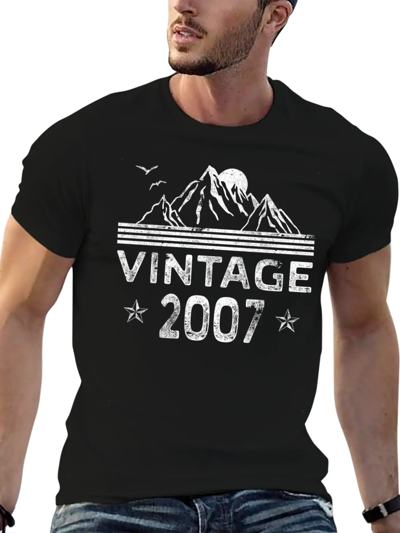 365 2007 For Classic Crew Neck Graphic Tee – Everyday Minimal Look