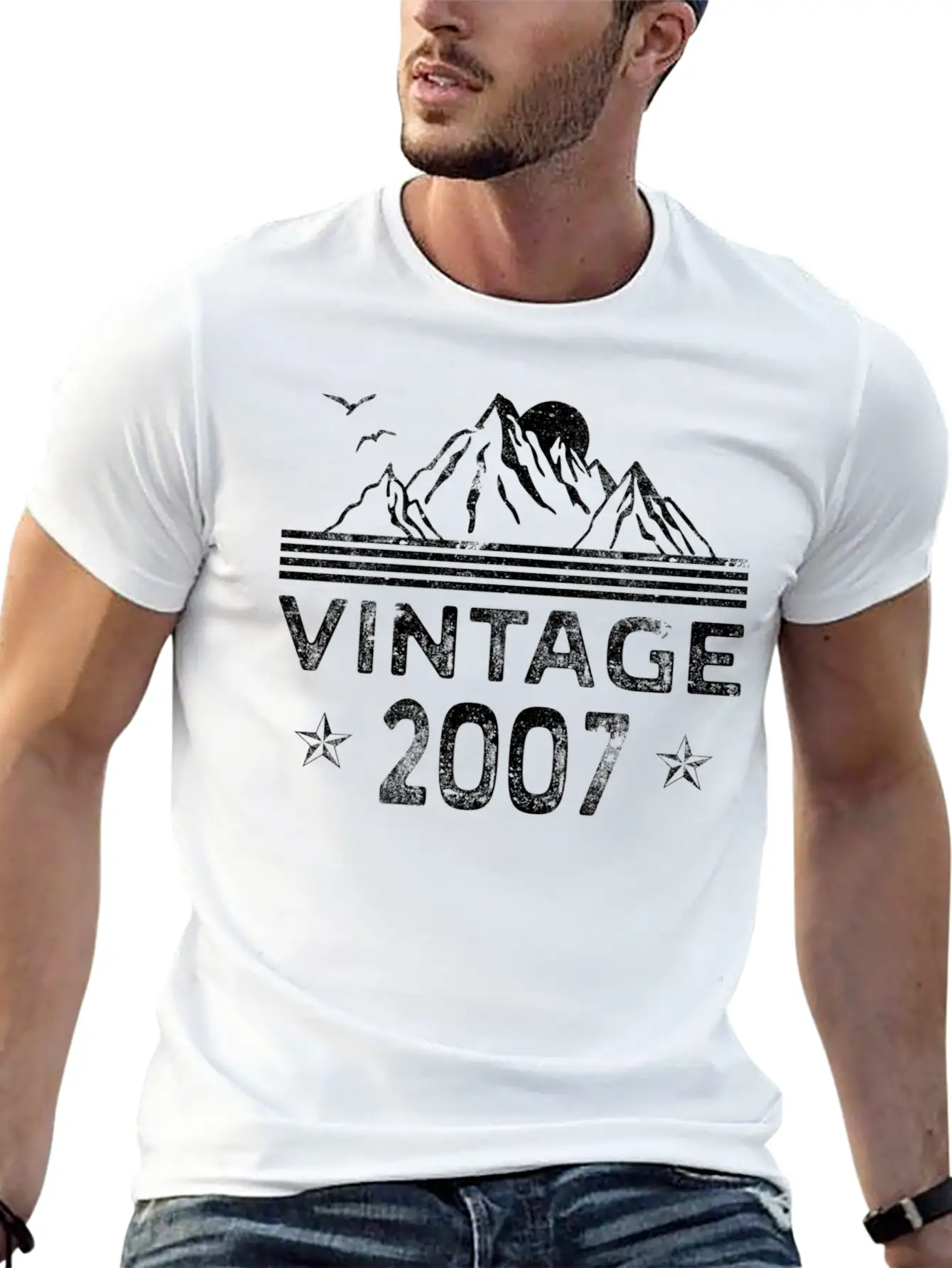 365 2007 For Classic Crew Neck Graphic Tee – Everyday Minimal Look