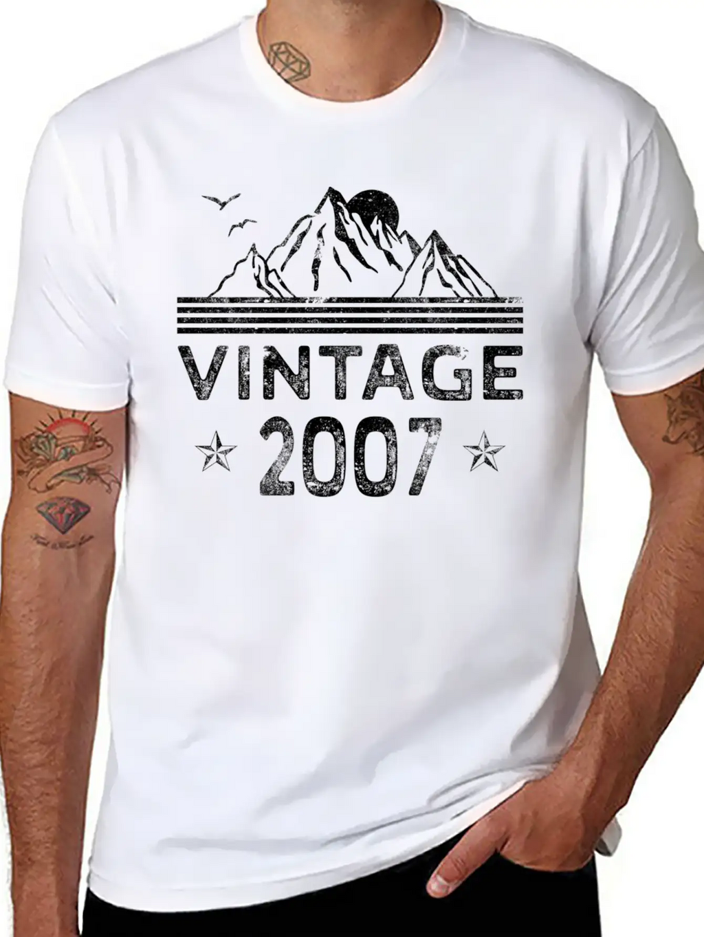 365 2007 For Classic Crew Neck Graphic Tee – Everyday Minimal Look