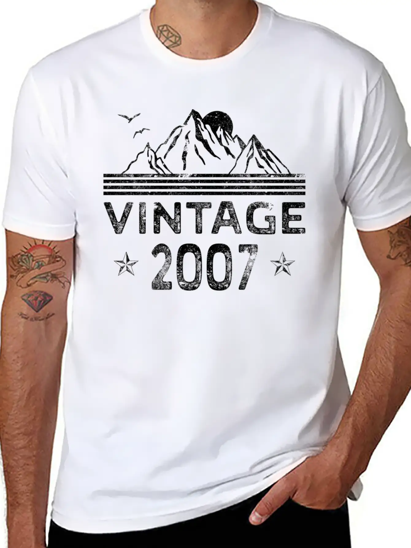 365 2007 For Classic Crew Neck Graphic Tee – Everyday Minimal Look