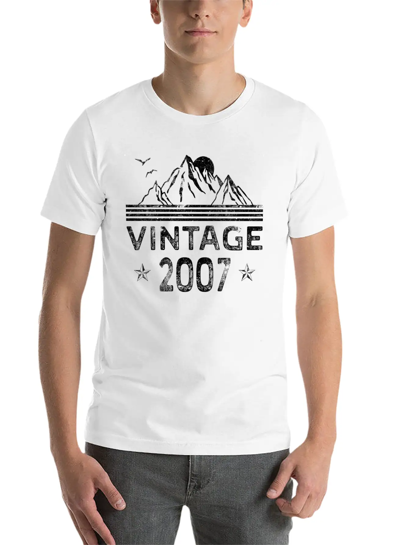 365 2007 For Classic Crew Neck Graphic Tee – Everyday Minimal Look