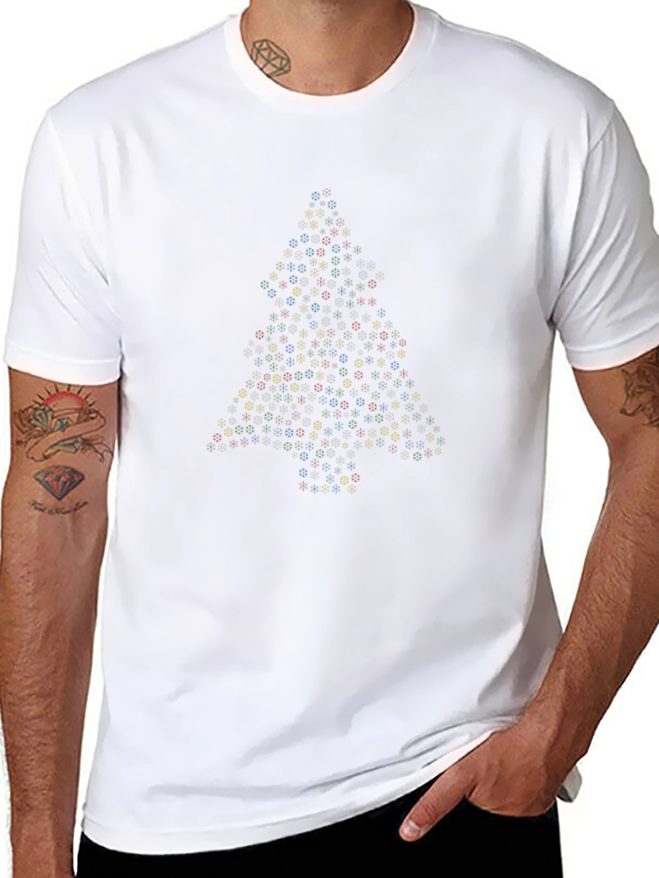 Abstract Christmas Tree Graphic Tee