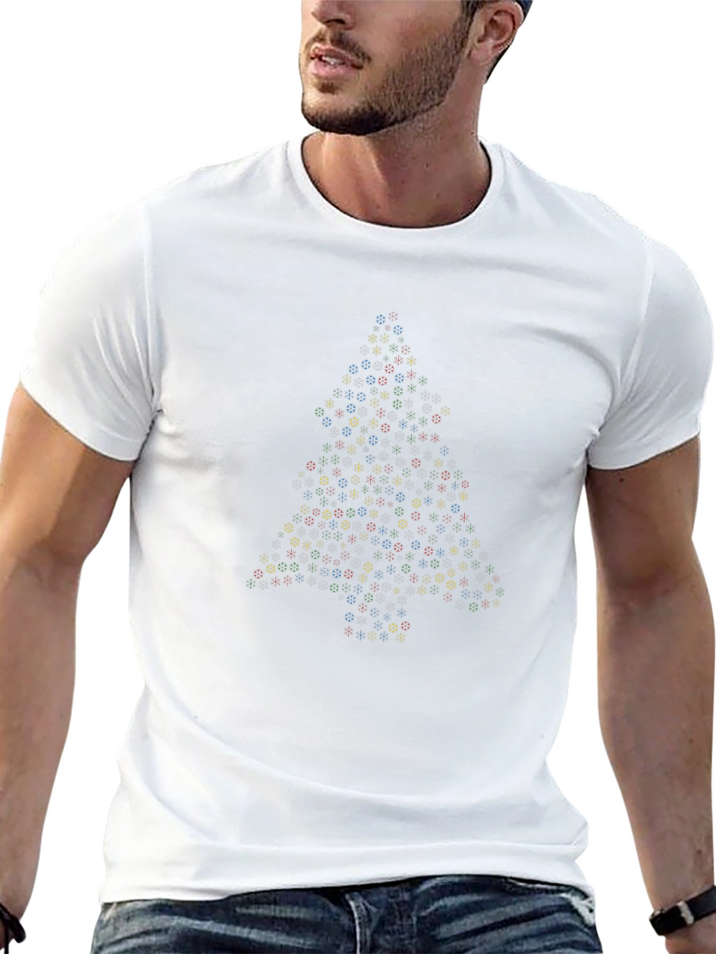 Abstract Christmas Tree Graphic Tee