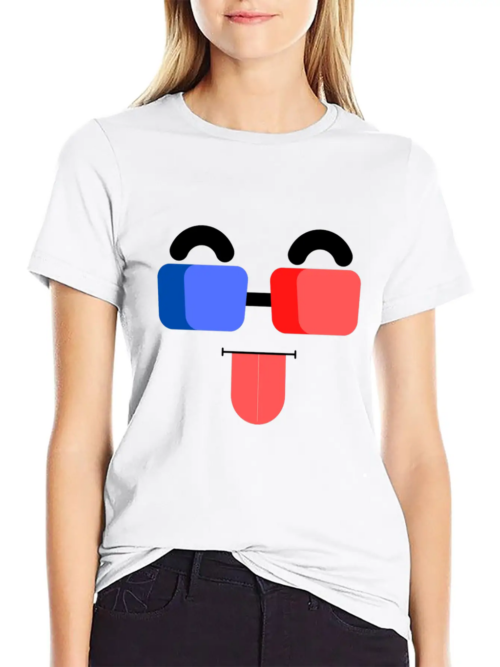 3D Glass Face Unisex Casual T-Shirt – Clean Design For Daily Comfort