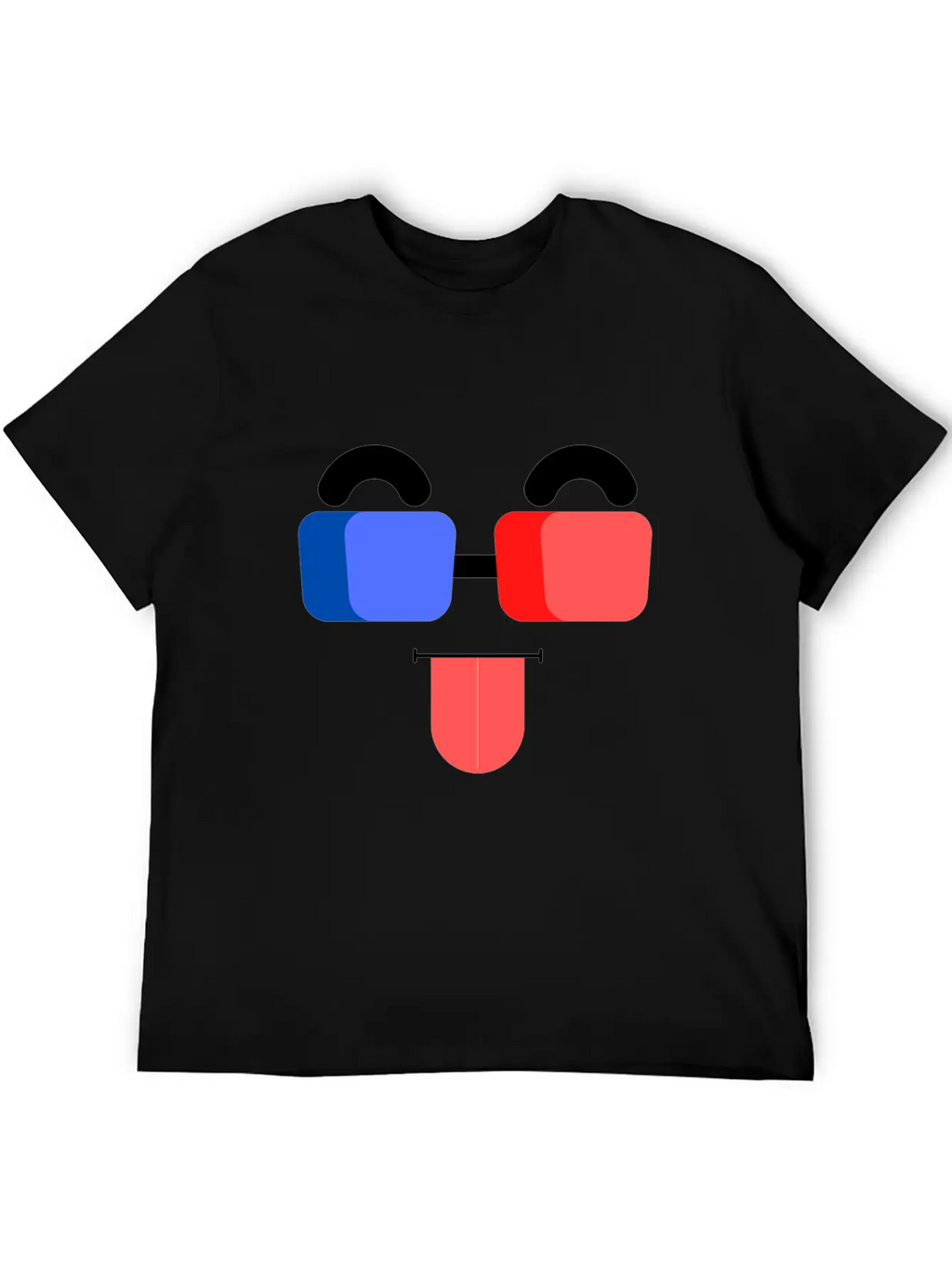 3D Glass Face Unisex Casual T-Shirt – Clean Design For Daily Comfort