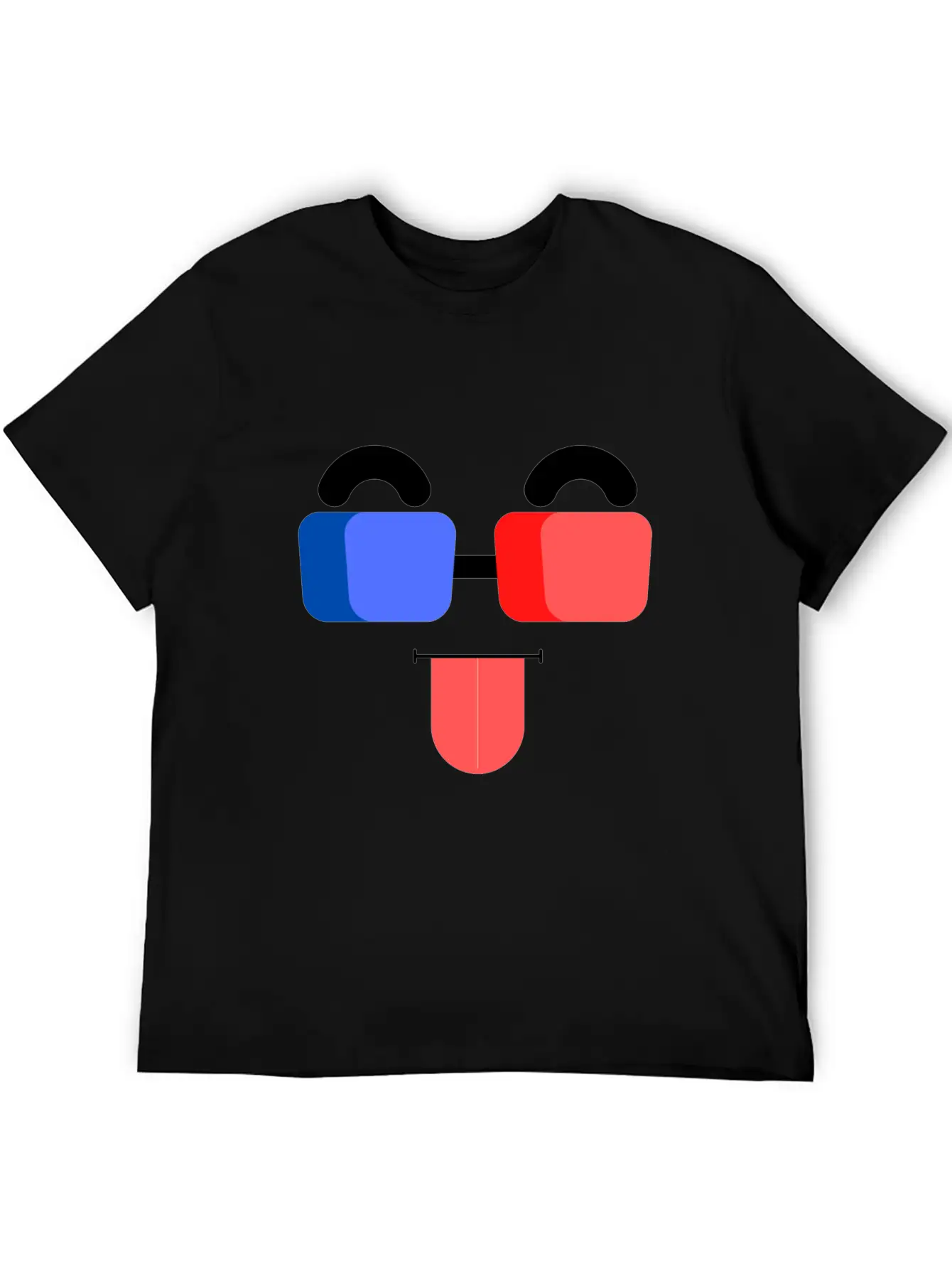 3D Glass Face Unisex Casual T-Shirt – Clean Design For Daily Comfort