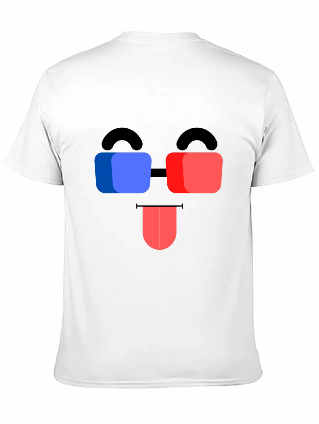 3D Glass Face Unisex Casual T-Shirt – Clean Design For Daily Comfort