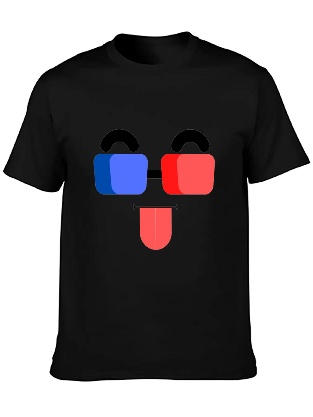 3D Glass Face Unisex Casual T-Shirt – Clean Design For Daily Comfort