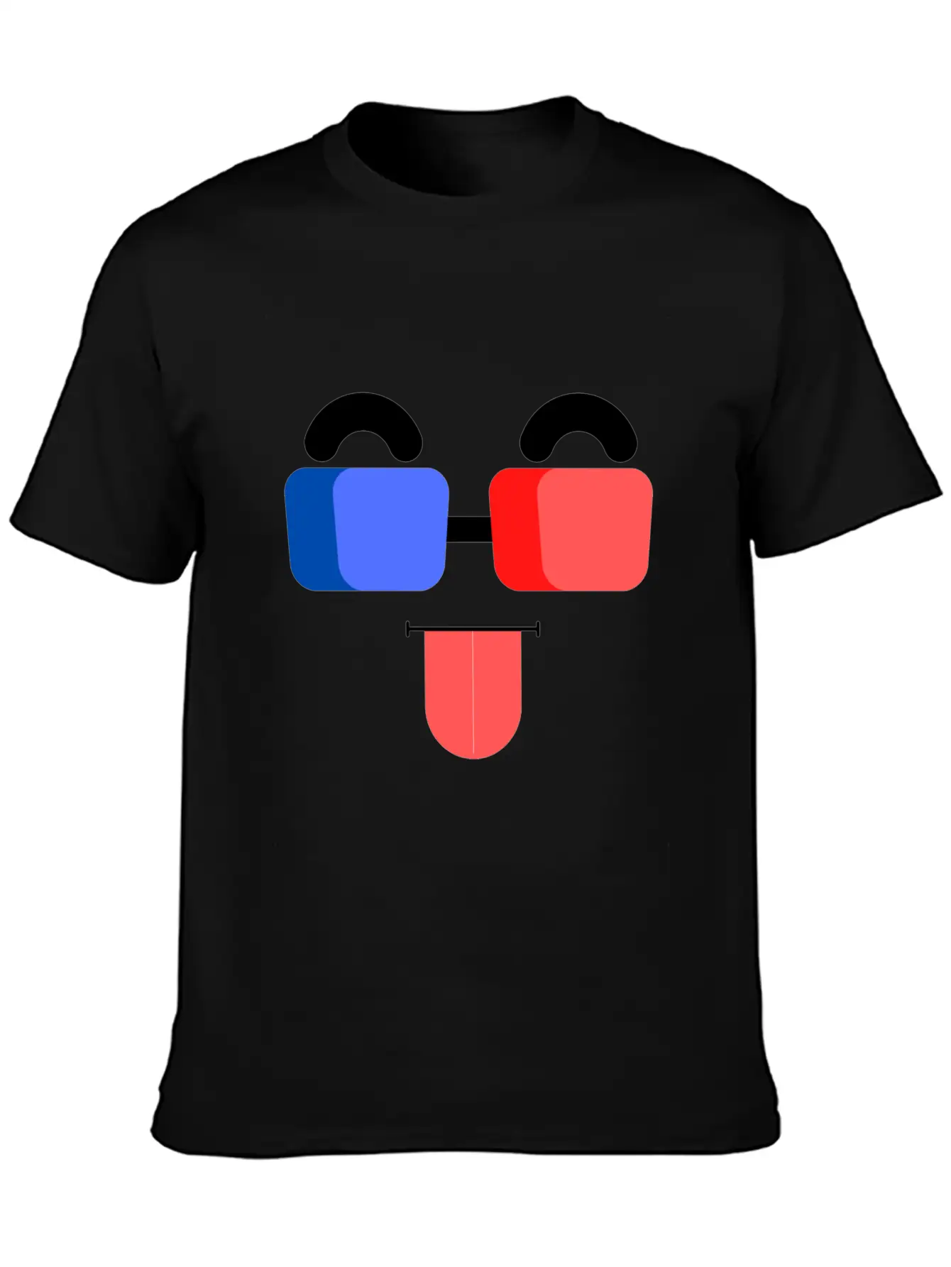 3D Glass Face Unisex Casual T-Shirt – Clean Design For Daily Comfort