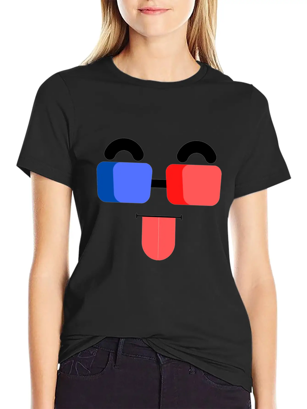 3D Glass Face Unisex Casual T-Shirt – Clean Design For Daily Comfort